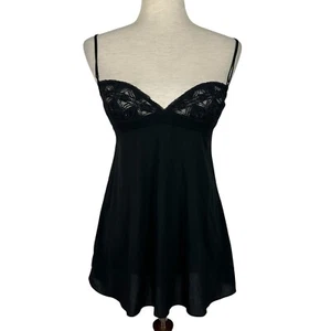 Victorias Secret lingerie babydoll molto sexy donna XS nera camicia pizzo uncinetto - Foto 1 di 13