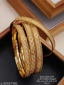Brazalete indio chapado en oro moda boda fiesta mujeres conjunto de joyas - Imagen 1 de 4
