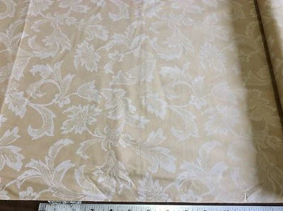 TAN WITH BEIGE LARGE FLORAL BY SPRINGS-COTTON-   BY THE YARD - Image 1 of 3