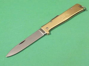 OTTER-Messer MERCATOR L154B Brass carbon lockback knife 4 3/8" closed Germany - Picture 1 of 6