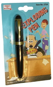 Exploding Pen Prank Bang Trick Gadget Stocking Filler Gag Pranks Funny Fun Jokes - Picture 1 of 1