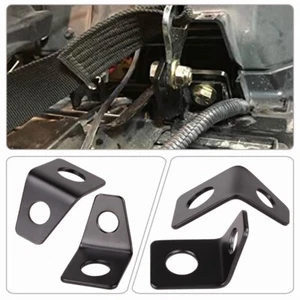 4PCS 4 Point Seat Belt Mounting 90 Degree Angle Brackets Kit Seat Belt L-Bracket - Picture 1 of 9