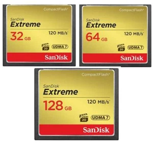 SanDisk CF Extreme 800X 120MB/s Compact Flash Card 32GB 64GB 128GB - Picture 1 of 4