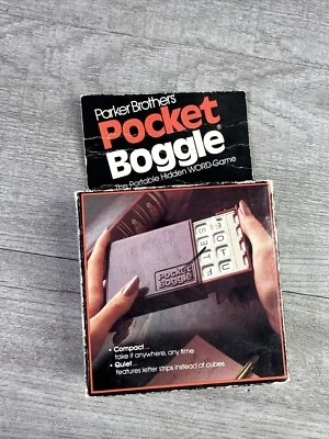 De colección Pocket Boggle Parker Brothers 1980 Juego de Viaje Compacto Juego de Palabras Foto 1 de 4