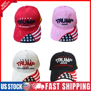 TRUMP 2024 Save America Take America Back HAT Embroidered Donald Trump Hat Cap✧ - Picture 1 of 16