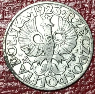 HIGH GRADE AU/UNC DETAILS 1923 POLAND 20 GROSZY COIN-NOV211 - Image 1 of 2