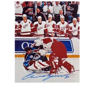 CHRIS OSGOOD Signed Detroit Red Wings Fighting 8x10 Photo- 70193 - Picture 1 of 2