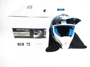 Z1R Rise Off Road/Motocross Helmet Navy Blue/White/Teal Size XS - Foto 1 di 5