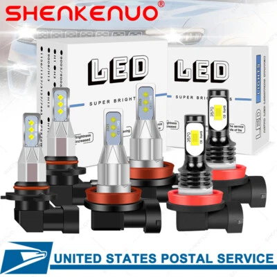 For Honda CR-Z 2011 - 2016 CRZ 6x LED Headlight High/Low Beam + Fog Bulbs Kit - Image 1 of 4