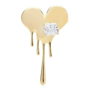 Heart Brooches Pin Cubic Zirconia Love Party Office Brooch Jewelry Love Gifts 