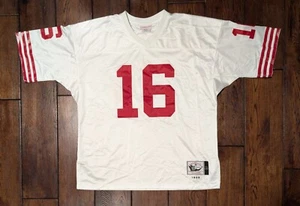 Mitchell & Ness Throwback 1989 Joe Montana #16 49ers White Jersey Size 52 - 2XL - Picture 1 of 12