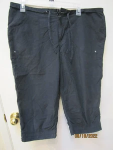 Columbia Pantalone Donna Nero Chiaro Outdoor Casual Capri Cargo Escursionismo L - Foto 1 di 2