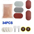 34pcs Set Deep Scratch Removal Glass Polishing - Repair Wool Pad High Quality