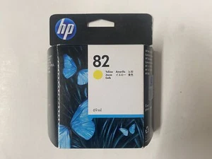 original HP Tintenpatrone 82 Yellow C4913A 69ml ( 03/2024 ) OVP Rechnung - Bild 1 von 1