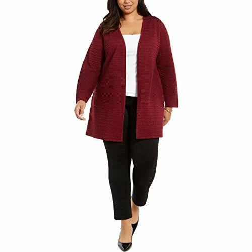 Рекомендуемая розничная цена производителя $86 Alfani женщин плюс мод отлива металлический в полоску кардиган верхний размер 0 X - Изображение 1 из 1