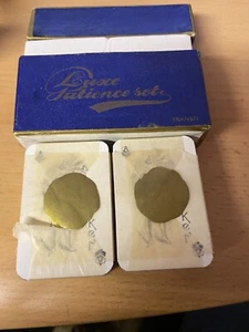 ULTRA-RARE PLAYING CARDS LUXE PATIENCE SET IN CASE NEW MINT - Picture 1 of 6