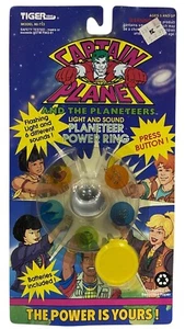 Captain Planet Planeteer Power Ring Silver Version NEW Vintage 1991 Tiger Toys - Picture 1 of 2