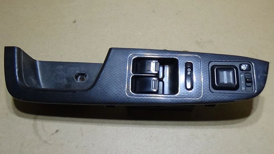 1997-2001 Honda Prelude Driver Side Master Power Window Switch Bezel Carbon - Image 1 of 4