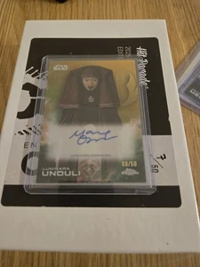 Mary Oyaya as Luminara Unduli 2025 Topps Chrome Star Wars 08/50 Gold Auto #A-MO - Picture 1 of 3