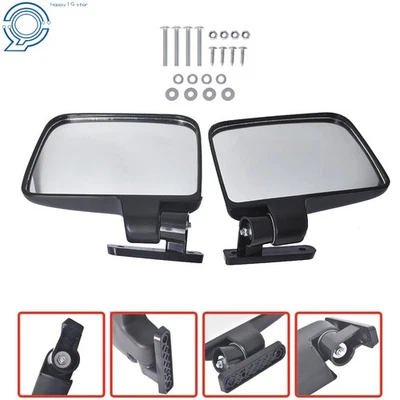 Golf Cart Folding Side View Mirrors For EZGO Yamaha Club Car HW9008 - Image 1 of 4