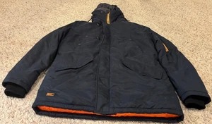 Tiger Force Jeans Parka Jacke Kapuze isoliert schwarz/orange Herren Größe XL - Bild 1 von 3