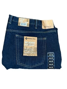 New! Men’s Dark Wash Relaxed Fit Jeans Size 44” X 30” - Bild 1 von 2