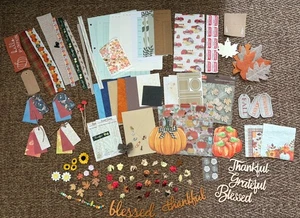 Kit de diario/libro de recortes basura de otoño ~ Lote de 205 piezas de artesanía papel efímero - Imagen 1 de 8