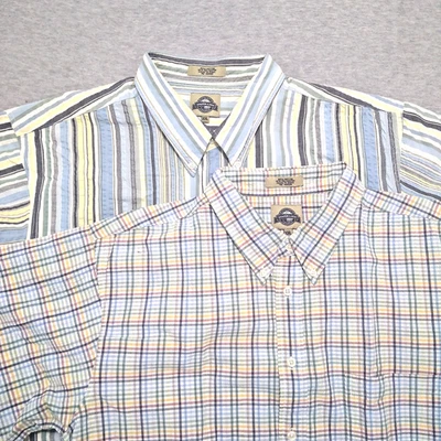 Camisas Shaver Lake Seersucker XXL X2 Hombres Texturizadas Manga Corta Rayas Exterior Foto 1 de 4