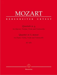 Piano Quartet in G min K. 478 Mozart Urtext - Picture 1 of 3