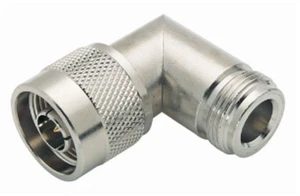 Lot of 2 - L-COM - BN121 - Connector, Coaxial Adaptor, Right Angle N Type F to M - Picture 1 of 6
