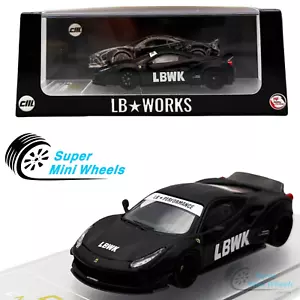 CM-Model 1:64 LB-Works 488 LBWK – Matte Black - Limited Edition - Picture 1 of 6
