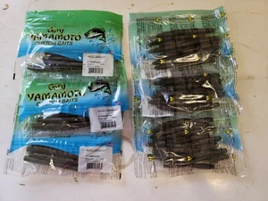Yamamoto bait 4in 9S-10-208 Watermelon/blk&red 10 per pack/ 6 pack bundle - Picture 1 of 1