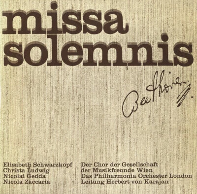 BEETHOVEN Missa Solemnis SCHWARZKOPF LUDWIG GEDDA KARAJAN Fono-Ring SFKLP-78078+ - Image 1 of 2