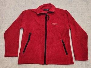 Timberland Weathergear Fleece Red Full zip Womens Jacket Size Medium - Picture 1 of 9