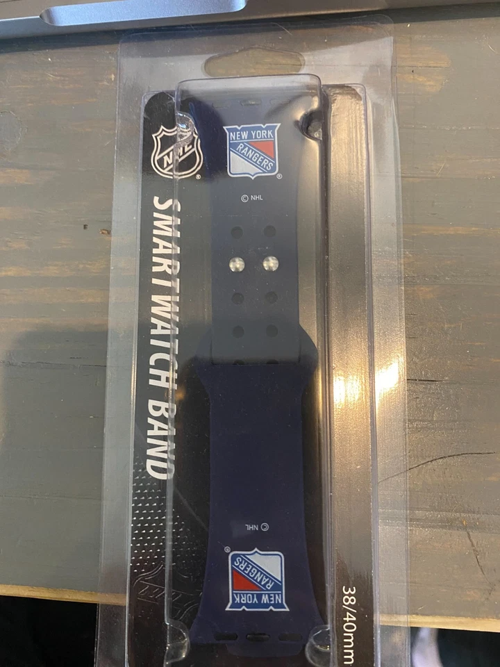 Correa de reloj HD con logotipo único New York Rangers compatible con Apple Watch Foto 1 de 1