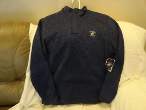 BEVERLY HILLS POLO CLUB Blue 1/4 Zip Mock Collar Sweater/ Sweatshirt/ Shirt Med. - Picture 1 of 2