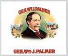 Civil War General William Jackson Palmer Vintage Cigar Box Label 9x7"