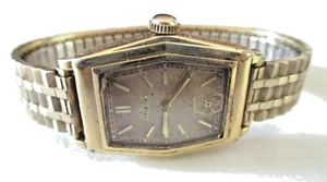 Ca 1950s GRUEN Precision Swiss Wristwatch Mechanical 14k GF Case, Speidel Band - Picture 1 of 6