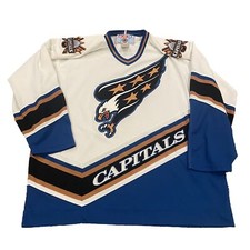 Vintage 90s CCM NHL Washington Capitals Screaming Eagle Hockey Jersey Men XL