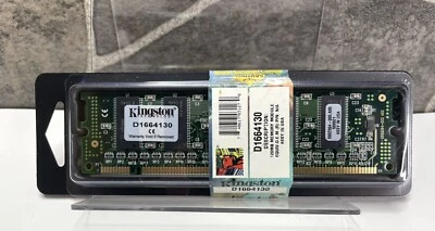 Kingston D1664130  128MB SDRAM 100MHz Non-ECC Unbuffered DIMM NEW SEALED - Image 1 of 4