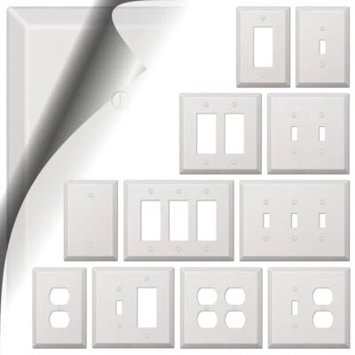 AMERELLE Oversized White Switch Plate Cover Wallplate