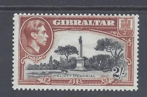 GIBRALTAR GVI  1938 2s. BLACK AND BROWN  PERF 14  MINT LIGHTLY HINGED SG128 - Picture 1 of 2