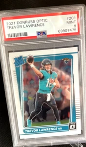 2021 Donruss Optic #201 Trevor Lawrence Jaguars RC Rookie PSA 9 MINT - Bild 1 von 4
