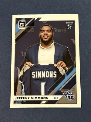 2019 Panini Donruss Optic Jeffery Simmons Rookie #108 Tennessee Titans RC (Q) - Image 1 of 2