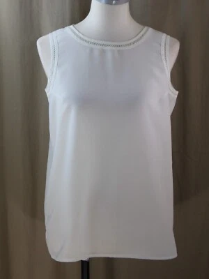Top Karen Scott, pequeño, marfil sin mangas Foto 1 de 4