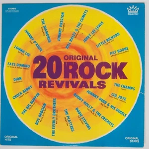 20 ORIGINAL ROCK REVIVALS - VARIOUS ARTISTS - vinyl LP - Majestic - 1972 - VG - Picture 1 of 3