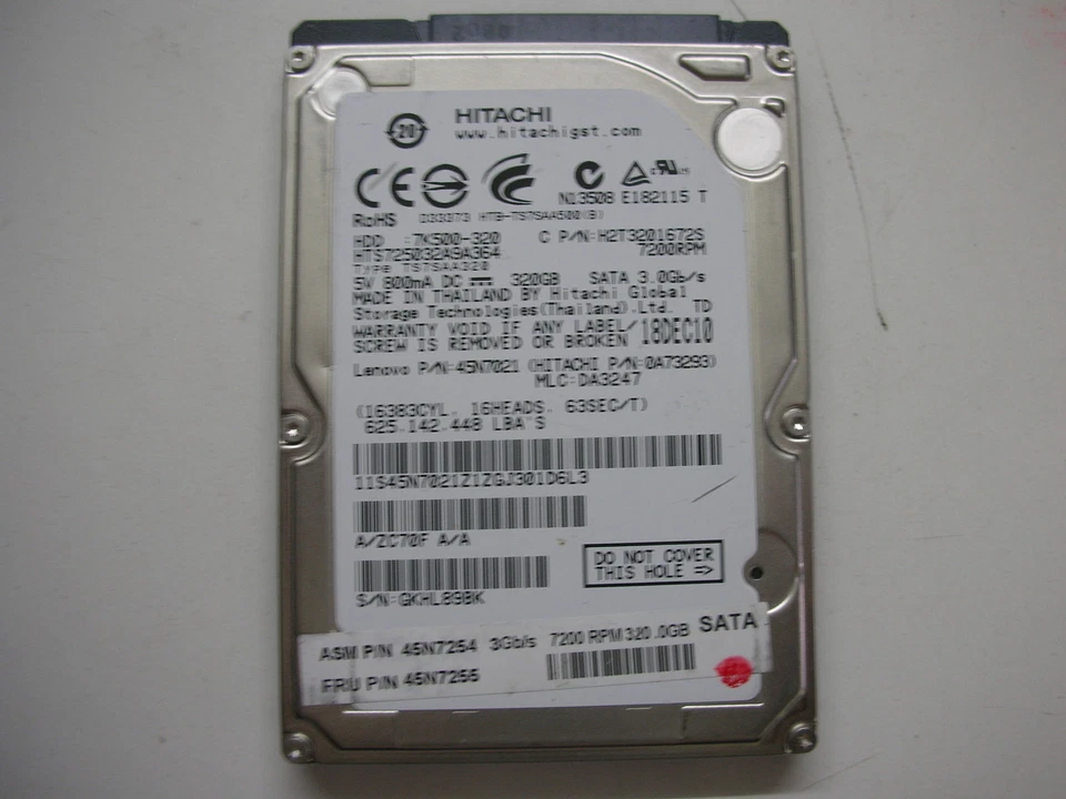 Hitachi HTS725032A9A364 320gb 220 0A90161 01 2,5 " SATA - Image 1 of 1