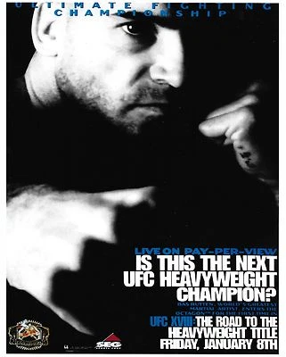 Póster Bas Rutten UFC 18 foto 8x10 1999 MMA SEG imagen Salón de la Fama pancrase Foto 1 de 2