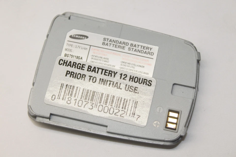 Batería de iones de litio estándar de repuesto original Samsung BST5118SA 3,7 V para SGH-D357 Foto 1 de 1