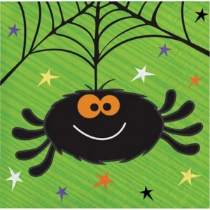 Happy Haunts Spider Haunted House Carnival Halloween Party Beverage Napkins - Picture 1 of 1